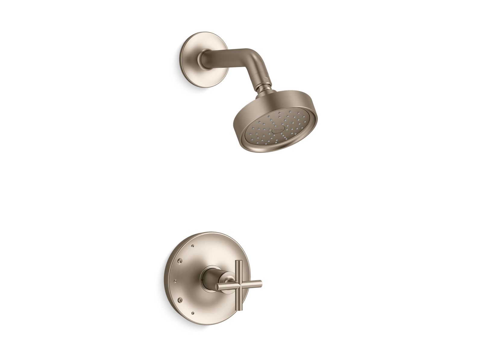 Purist Rite-Temp shower trim kit with cross handle, 1.75 gpm