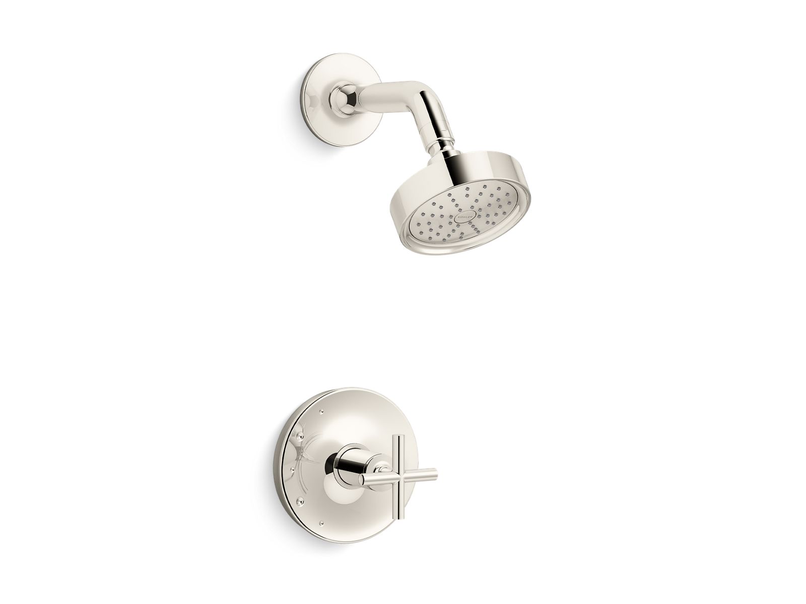 Purist Rite-Temp shower trim kit with cross handle, 1.75 gpm