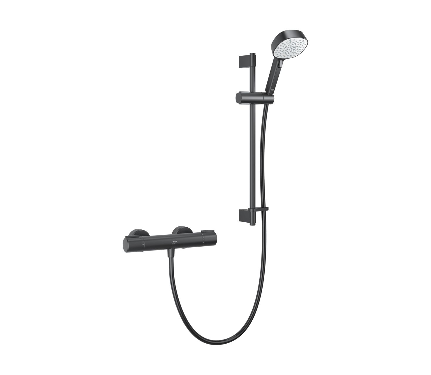 Mira Atom Exposed Mixer Shower in Matt Black