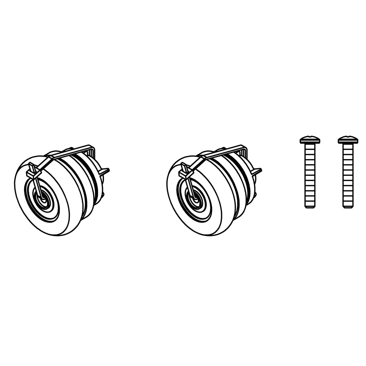 Kohler Genuine Parts Inside Roller KIT - Metal, GREY