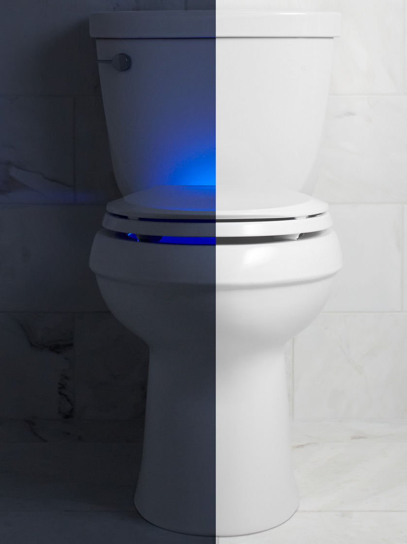 KOHLER Cachet LED Nightlight Elongated Quiet Closed Front Toilet