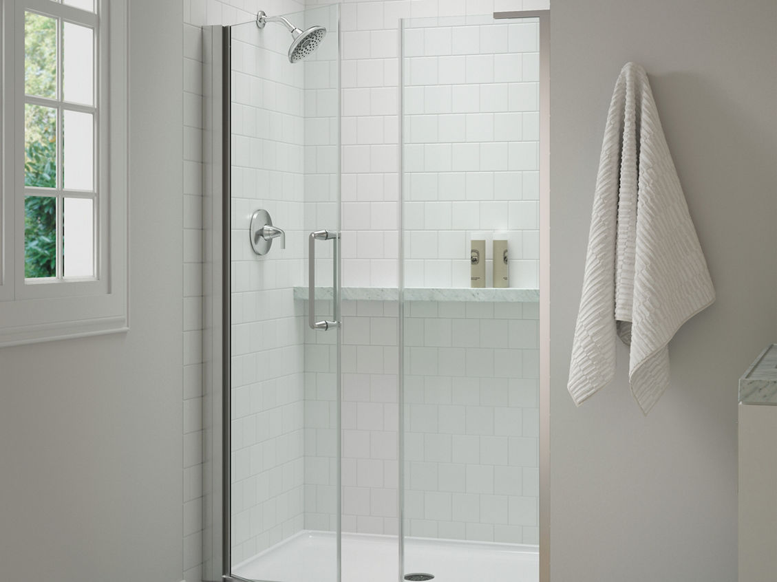 Fgi CVDP6069-CL-BN Shower Door, Brush Nickel, Pivot, 69 in