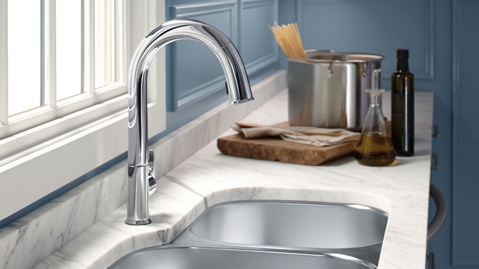 KOHLER キッチン混合シャワー水栓 TOURNANT 77515-2BZ
