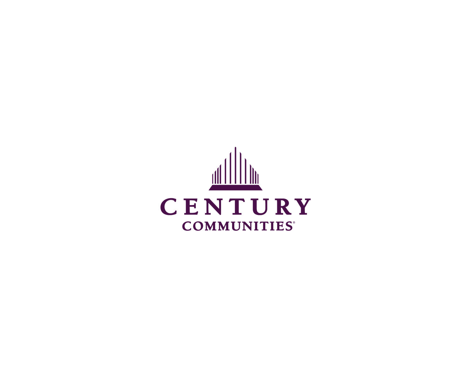 Century Communities logo featuring a stylized triangular structure composed of vertical lines, with the brand name 'CENTURY COMMUNITIES' displayed below.