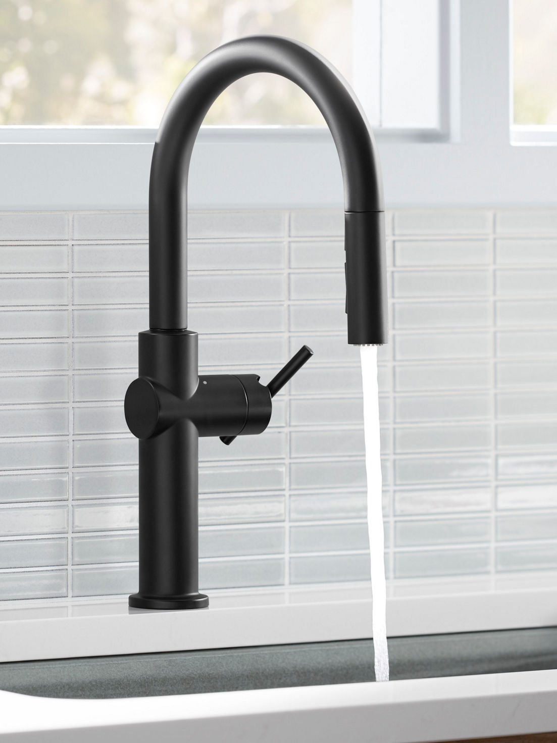 KOHLER | K-7337-4 | HiRise Deck-Mount Bridge Kitchen Sink Faucet