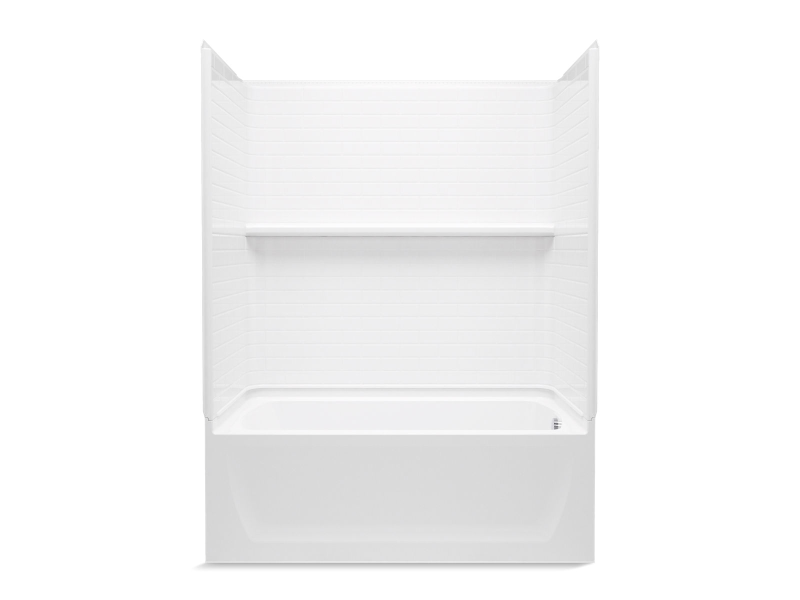 Traverse 60" x 32" bath/shower with righthand abovefloor drain and Aging in Place backerboards